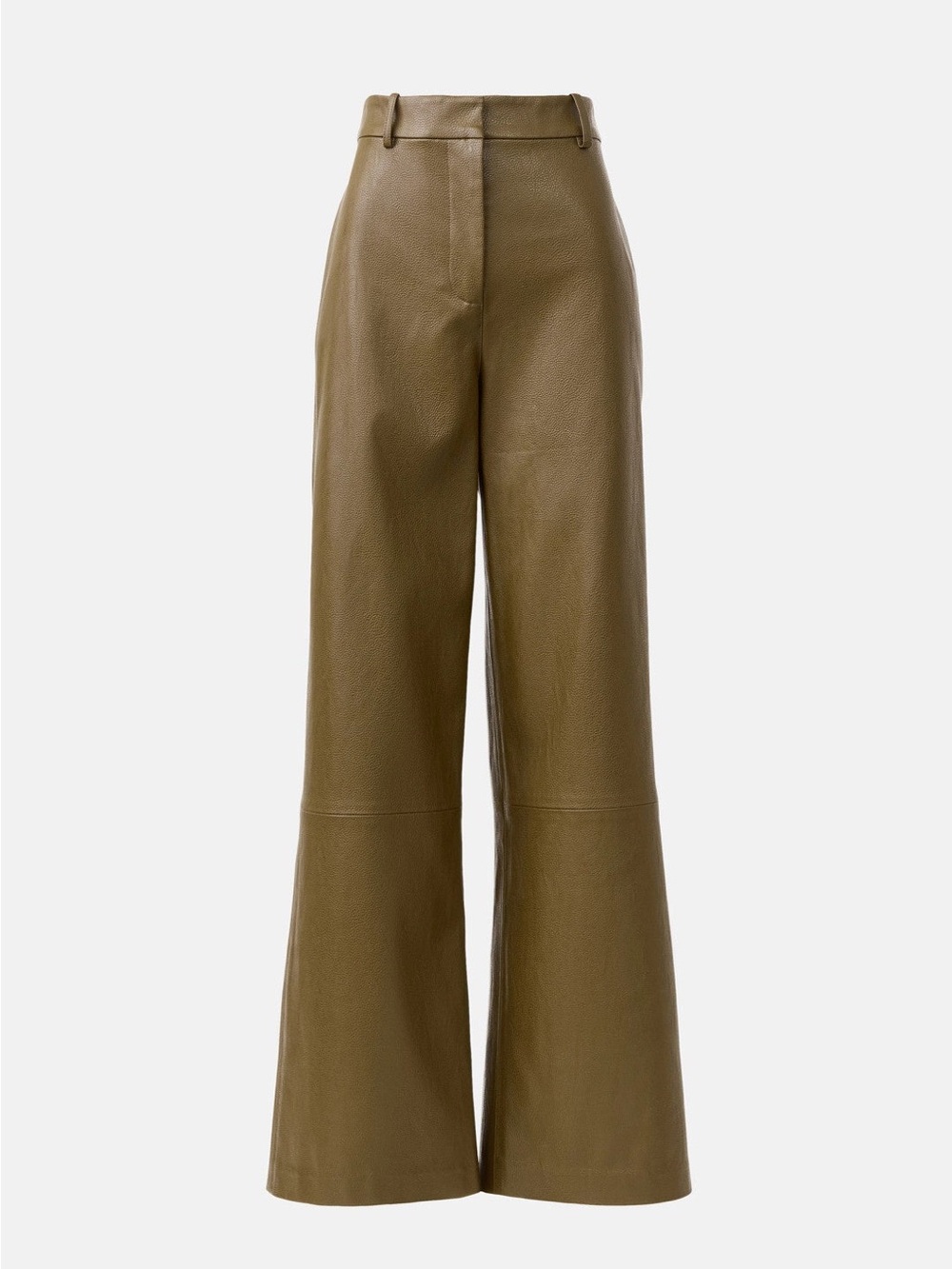 Rosetta Getty Olive Green Leather Trousers